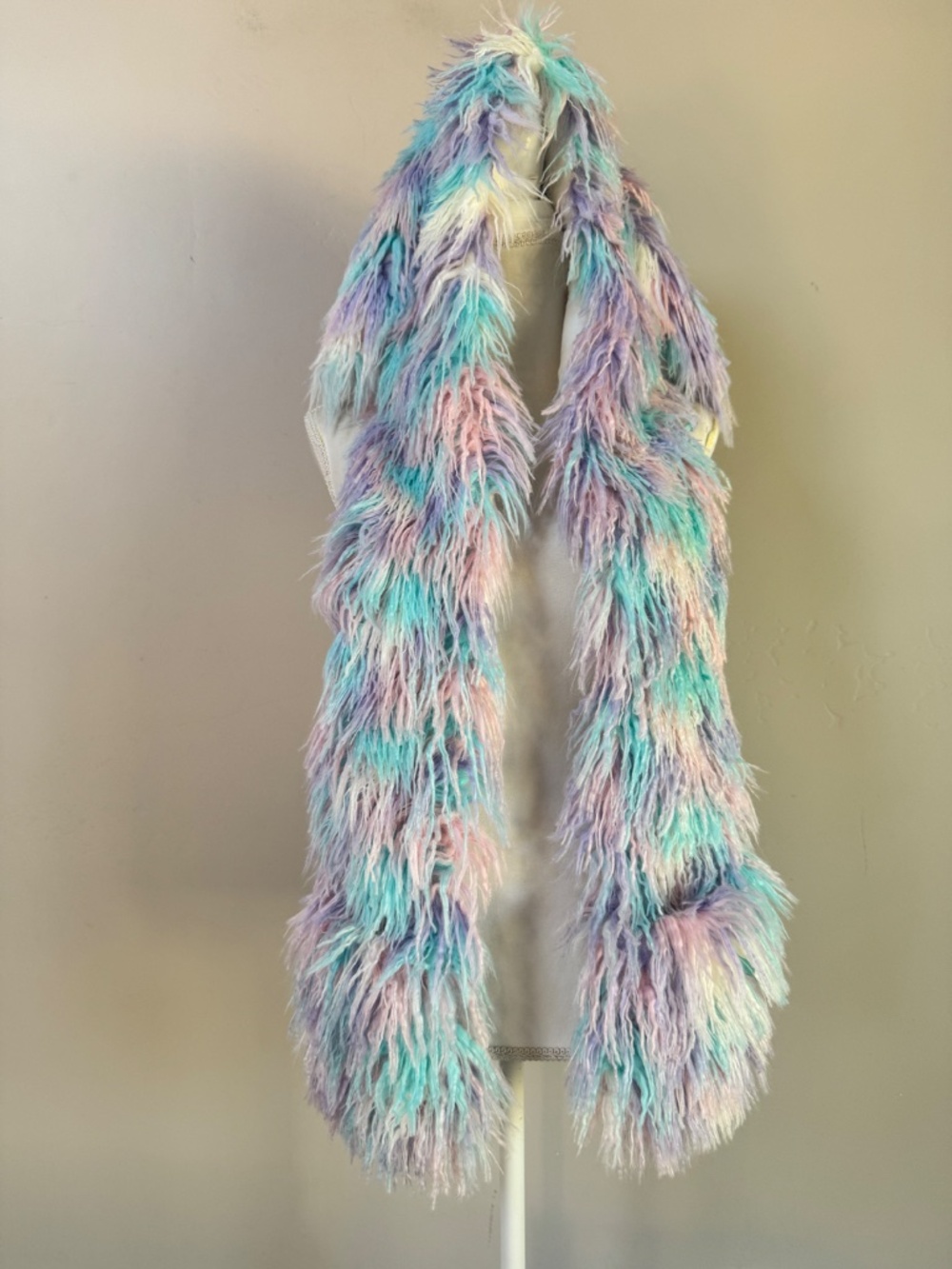 SPIRITHOODS Aurora Bunny Hood Collectors Edition Faux Fur Pastels Rave - Picture 8 of 13